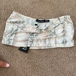 Pink snake print bandeau NEVER WORN